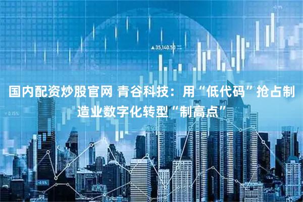 国内配资炒股官网 青谷科技：用“低代码”抢占制造业数字化转型“制高点”