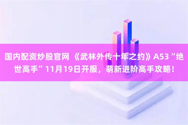 国内配资炒股官网 《武林外传十年之约》A53“绝世高手”11月19日开服，萌新进阶高手攻略！